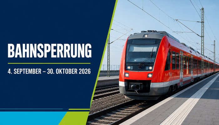 Bahnsperrung: Einschränkungen in Mülheim ab 4. September