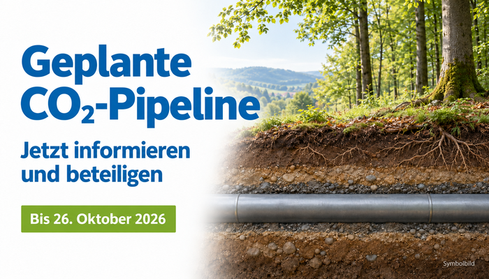 Geplante CO₂-Pipeline: Bis zum 26. Oktober Stellung nehmen