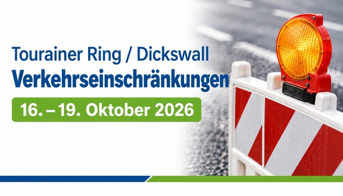 Verkehrseinschränkungen vom 16. bis 19. Oktober